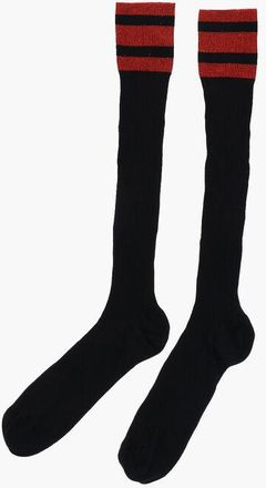 Dsquared2 Ribbed Long Socks with Lurex Details size L