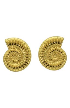 Panacea Twist Shell Earrings in Gold at Nordstrom