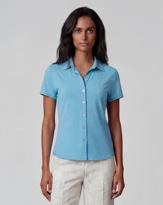 Lords of Harlech Solid Womens Shirts in Teal at Nordstrom, Size X-Small