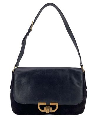 Gucci Blue Suede Shoulder Bag (Authentic Pre-Loved)