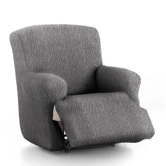 Eysa Funda de sill&oacute;n relax xl el&aacute;stica gris oscuro 60 - 110 cm