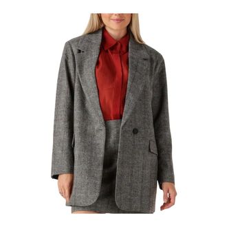 Copenhagen Muse Jassen, Dames, Grijs, M, Polyester, Grijze Blazer voor Stijlvolle Outfits