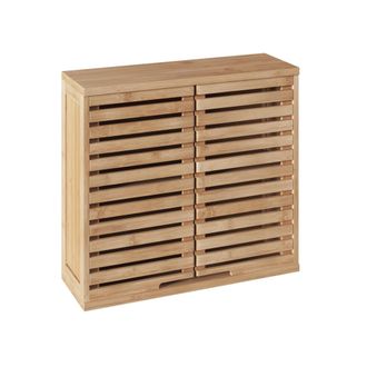 5five Simply Smart 5five Simply Smart - Mueble Auxiliar 2 Puertas Sicela Marr&oacute;n, Fabricado En Bamb&uacute;, Moderno Y Pr&aacute;ctico, Para Cualquier Estancia, 52x59x20cm