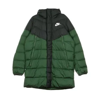 Nike Winter Jackets, male, Green, Size: XL Long Down Fill Windrunner Parka