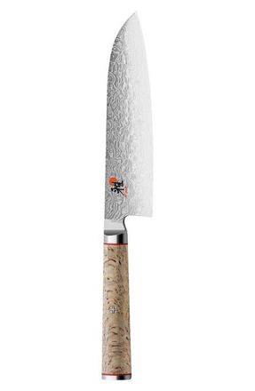 Miyabi Birchwood 7-Inch Santoku Knife in Stainless Steel at Nordstrom
