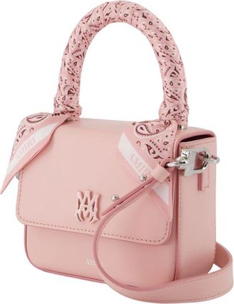 Amiri Womens Micro Ma Shoulder Bag Pink Calfskin
