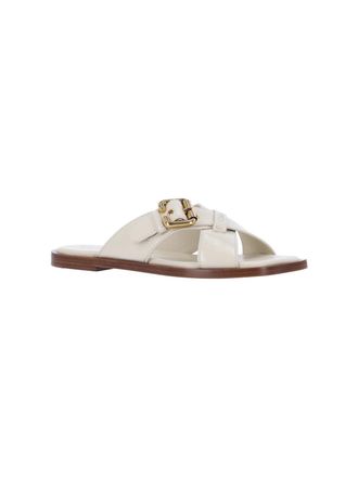Chlo&eacute; Womens Chlo&egrave; Sandals White Upper: Lamb Leather