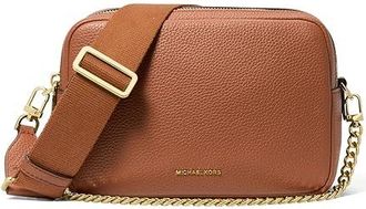 Michael Kors Bryant Medium Double Zip Chain Camera Crossbody Cross Body Womens Handbags Luggage, Leather/Polyester