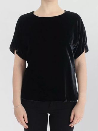 Dolce & Gabbana velvet short-sleeve blouse