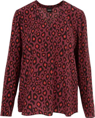 Aspesi Damesblouse - Dames - Blouses - Bruin - S - Katoen - Overhemden