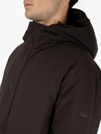 Save The Duck Hooded jacket Obione brown / black