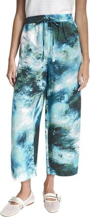 DKNY Dkny Pull On Printed Linen Pant