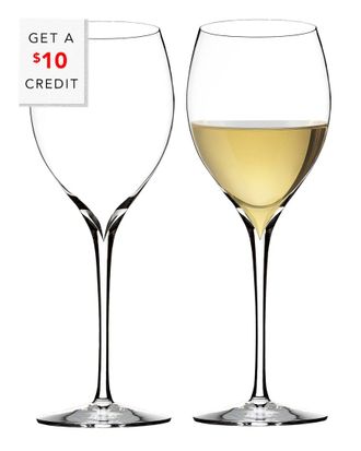 Waterford Set Of 2 Elegance Chardonnay Wine Glasseswith $10 Credit