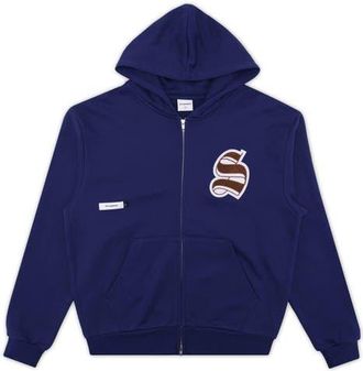 Students Qualifications Fleece Cotton Zip Hoodie in Navy at Nordstrom, Size Xx-Large