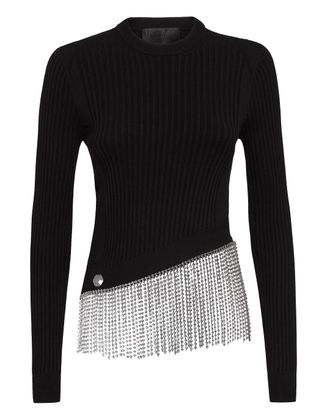 Philipp Plein Turtleneck LS Crystal Fringe