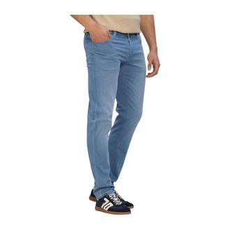 Alberto Alberto, Jeans, Heren, Blauw, W33 L32, Leer, Pipe Slim Fit Jeans