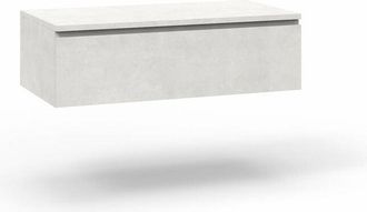 TFT Home Furniture Base con top 1 cassetto YOKA bianco pietra
