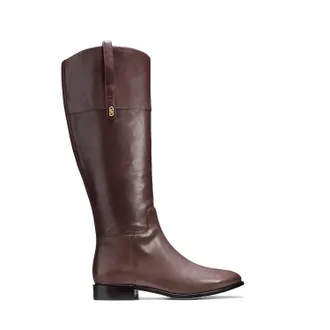Cole Haan Womens Brennan Riding Boot In Chestnut Leather