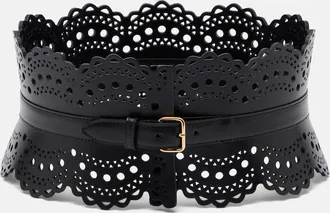 Alaia Ala&iuml;a Vienne Wave leather belt
