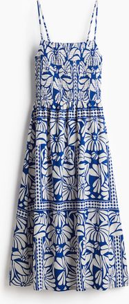 H&M Gesmoktes Tr&auml;gerkleid - Blue