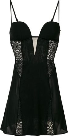 La Perla Sottoveste Macram&egrave; Tale - Nero