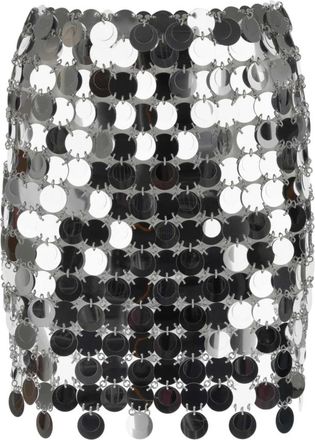 Paco Rabanne Sequin Maxi Mini Rok - Dames - Korte rokken - Grijs - XS - Rokken