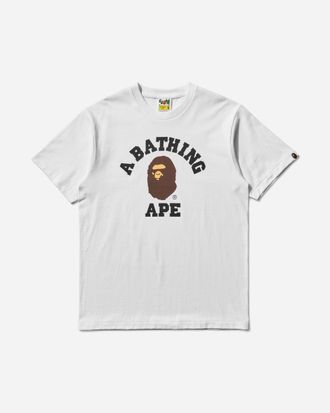 A Bathing Ape Men s College T-Shirt White