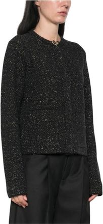 Fabiana Filippi Jassen, Dames, Zwart, XS, Tweed, Boucl&eacute; Tweed Jas
