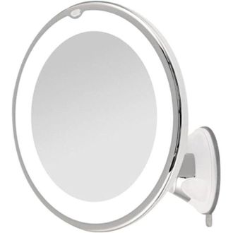 OEM Espejo De Afeitar Con Aumento De 10x, Luz Led Y Soporte Con Ventosa Bloqueable, Rotaci&oacute;n De 360&deg;