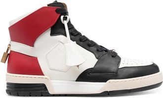 Buscemi high-top colour-block sneakers - men - Calf Leather/Calf Leather/Rubber - 45 - White