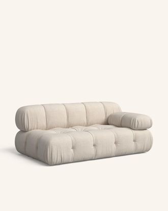 Hannun Sof&aacute; beige con chaise longue derecho 165 x 99 cm