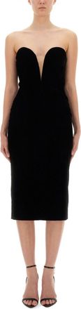 Tom Ford Black Strapless Midi Dress