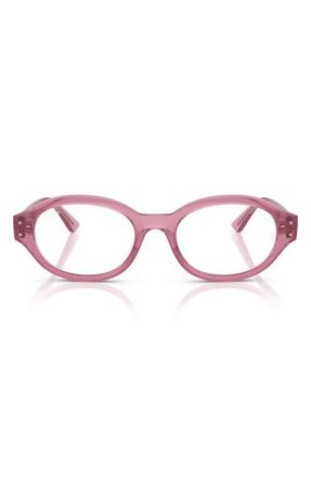 Ray-Ban 52mm Oval Optical Glasses in Pink at Nordstrom