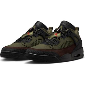 Nike Jordan Spizike Low Sneaker in Medium Olive/University Red at Nordstrom Rack, Size 11.5