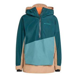 adidas Terrex Xploric 2 Layer Lined Climaproof Anorak Preloved Teal Aurora Ivy JN3093