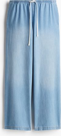 H&M Denimhose mit Kordelzug - Blue