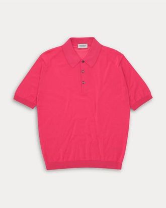Fortela Isis Short Sleeve Knit Polo in Pink at Nordstrom, Size X-Large