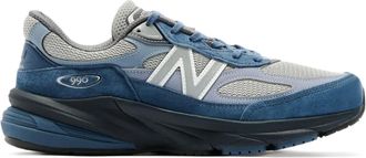 New Balance 990 panelled sneakers - men - Fabric/Fabric/Calf Suede/Rubber - 9.5 - Blue