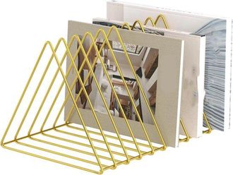 OEM Revisteros, 9 Compartimentos, Organizador De Revistas, Soporte Met&aacute;lico Para Discos De Vinilo, Soporte Vertical Para Tocadiscos, Negro