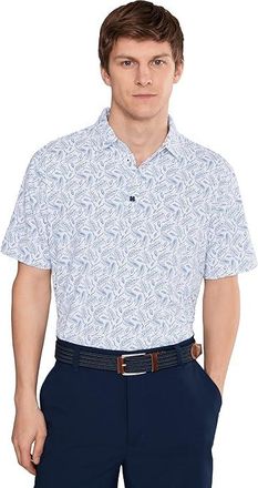Black Clover Lucky Feather Polo Mens Clothing White/Blue : 2XL, Polyester/Spandex
