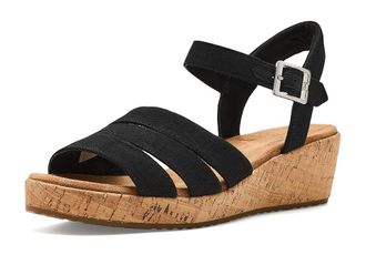 Toms Julia Womens Wedge Shoes Black : 6.5 B - Medium