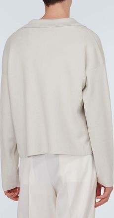 Ami Mens De Coeur Logo Polo Sweater Clothing > Knitwear