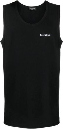 Balenciaga Loose Tank Top Black 697880TMVM31070