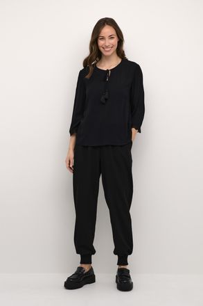 Cream Casual broek Baggy fit black