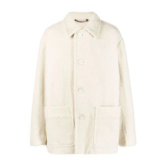 Dries Van Noten Light Jackets, male, Beige, Size: M Teddy Coat