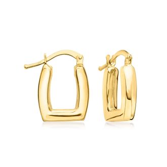 RS Pure by Ross-Simons Italian 14kt Yellow Gold Square Hoop Earrings