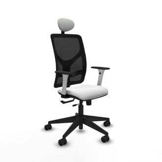 Piqueras y Crespo Silla De Oficina Piqueras Y Crespo Motilla Blanco Soporte Lumbar