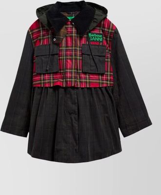 Barbour ganni waxed hooded coat long to short