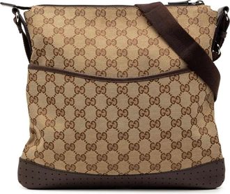 Gucci Pre-owned Cross Body Bags, female, Brown, Size: ONE SIZE Pre-owned Textile Crossbody Bag