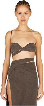 Jacquemus Le Bandeau Espelho Top - Dames - Tops zonder mouwen - Bruin - L - Tops
